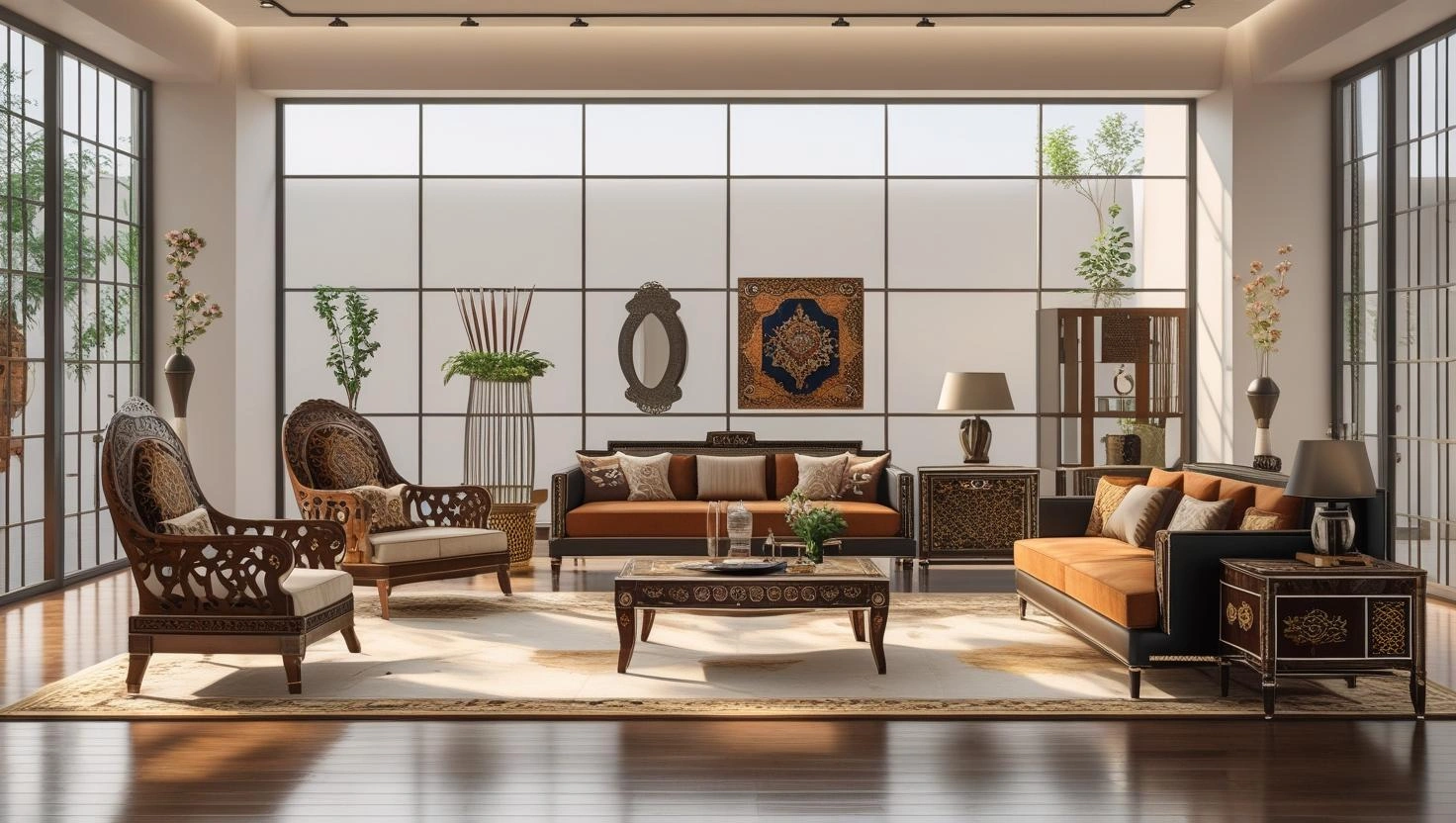 Modern Pakistani showroom where finished furniture