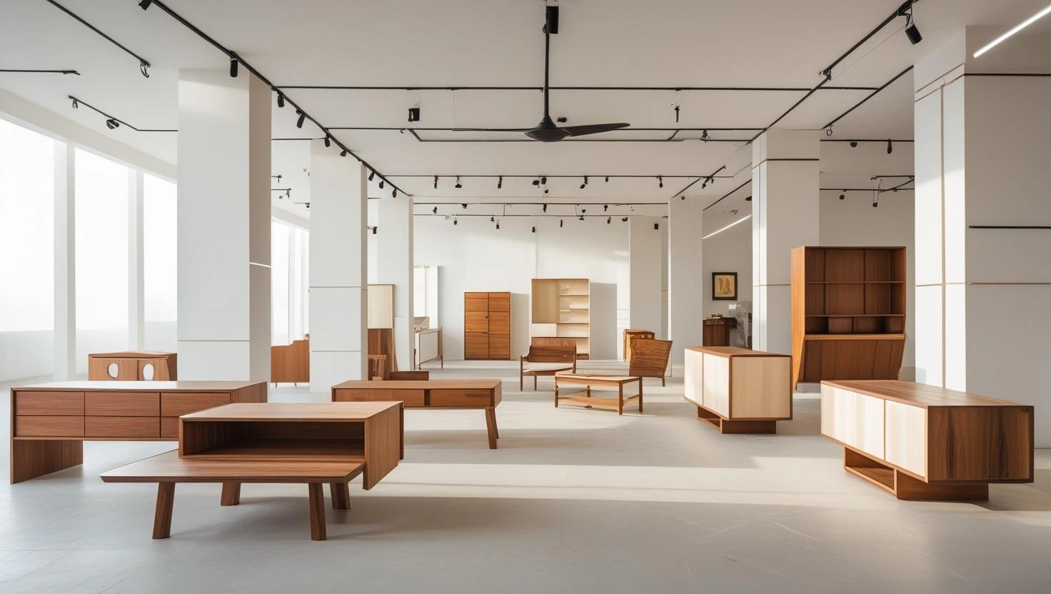 minimal Pakistani inventory where finished furniture and other kind of furniture show