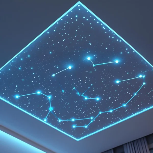 Contemporary Gypsum POP Ceiling Design - Starry Night Effect