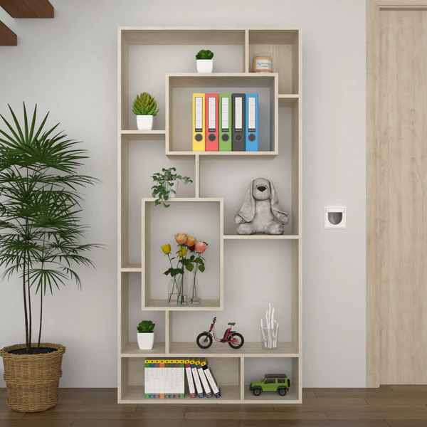 WhatsApp_Image_2025-03-03_at_15.43.14 White Bevel Edge Floor Bookshelf - Image 1